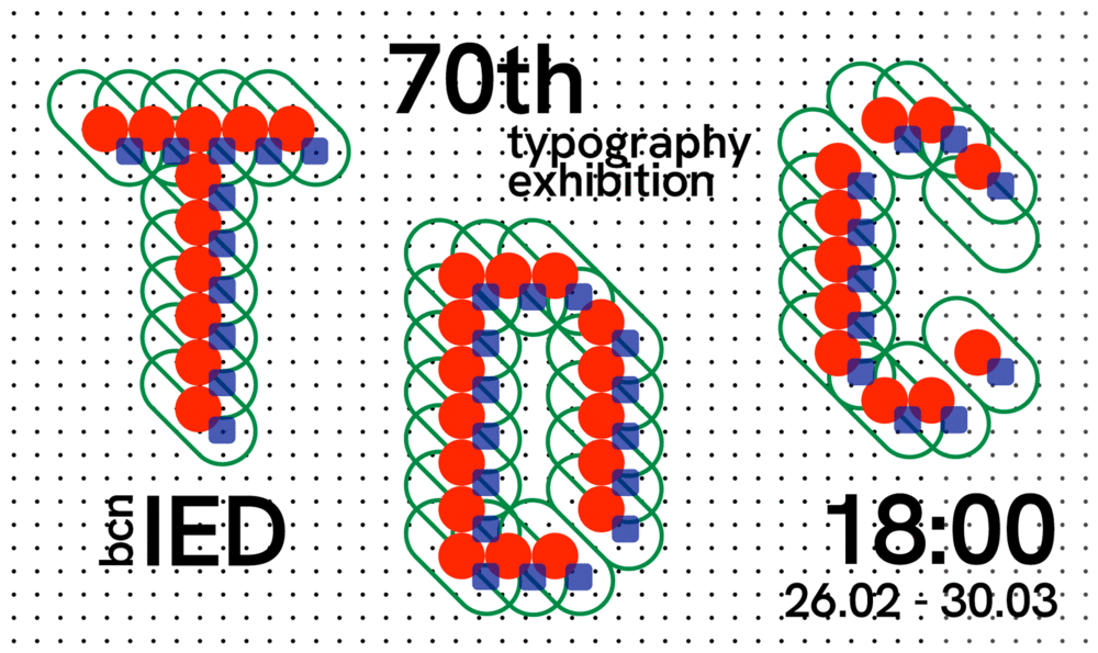 Cartel de la TYPE DIRECTORS CLUB exhibition en el IED BARCELONA